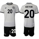 Men's Germany #20 Karim Adeyemi White 2025 Home Soccer Jersey Suit