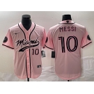 Men's Inter Miami CF #10 Lionel Messi Pink Cool Base Stitched Jersey