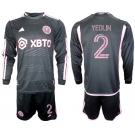 Men's Inter Miami CF #2 Yedlyn 2023-24 Black Away Soccer Jersey Suit