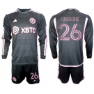 Men's Inter Miami CF #26 Gregore 2023-24 Black Away Soccer Jersey Suit