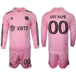 Men's Inter Miami CF Custom 2023-24 Pink Home Soccer Jersey Suit