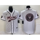 Men's Inter Miami CF White Team Big Logo Cool Base Stitched Jersey