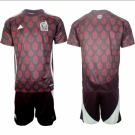 Kid Mexico Blank 2024 Soccer Short Sleeve Jersey