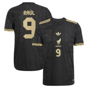 Men's Mexico #9 Raul Jimenez Black 2025 Soccer Jersey