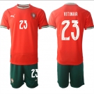Men's Portugal Team #23 Vitinha 2025 Red Home Soccer Jersey Suit