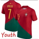 Youth Portugal Team #7 Cristiano Ronaldo Red Green Soccer Jersey