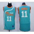 Flint Tropics 11 Ed Monix Teal Semi Pro Movie Stitched Basketball Jersey