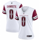 Women Nike Washington Commanders Mike Sainristil Burgundy #0 White Limited Jersey