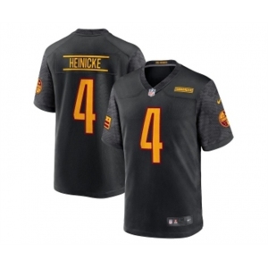 Women's Washington Commanders #4 Taylor Heinicke 2022 Black Game Stitched Jersey