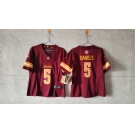 Women's Washington Commanders #5 Jayden Daniels Burgundy 2024 F.U.S.E. Draft Stitched Jersey