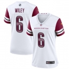 Women's Washington Commanders #6 Michael Wiley White Stitched Jersey