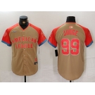 Men's American League #99 Aaron Judge Cream 2024 All-Star Limited Stitched Baseball Jersey