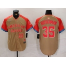 Men's Baltimore Orioles #35 Adley Rutschman Number Cream 2024 All Star Limited Stitched Jersey