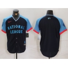 Men's National League Blank Navy 2024 All Star Limited Stitched Baseball Jersey