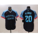 Men's New York Mets #20 Pete Alonso Navy 2024 All Star Limited Stitched Jersey