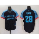 Men's Philadelphia Phillies #28 Alec Bohm Navy 2024 All Star Limited Stitched Jersey