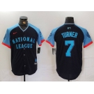 Men's Philadelphia Phillies #7 Trea Turner Navy 2024 All Star Limited Stitched Jersey