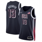 Men's USA Basketball #13 Bam Adebayo Navy 2024 Swingman Stitched Jersey