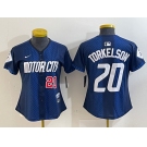 Women's Detroit Tigers #20 Spencer Torkelson 2024 Navy City Connect Cool Base Limited Stitched Jerseys