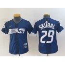 Women's Detroit Tigers #29 Tarik Skubal Navy 2024 City Connect Cool Base Limited Stitched Jersey