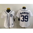 Women's Detroit Tigers #39 Zach McKinstry White Cool Base Stitched Baseball Jersey