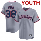 Youth Cleveland Guardians #38 Steven Kwan Gray 2025 Alternate Limited Stitched Baseball Jersey