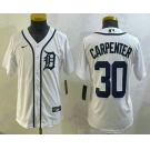 Youth Detroit Tigers #30 Kerry Carpenter White Cool Base Stitched Jersey