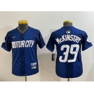 Youth Detroit Tigers #39 Zach McKinstry 2024 Navy City Connect Cool Base Limited Stitched Baseball Jersey