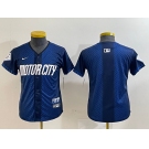 Youth Detroit Tigers Blank 2024 Navy City Connect Cool Base Limited Stitched Jersey