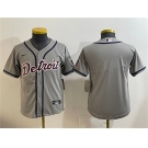 Youth Detroit Tigers Blank Gray Cool Base Stitched Baseball Jersey