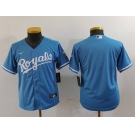 Youth Kansas City Royals Blank Light Blue Cool Base Stitched Jersey