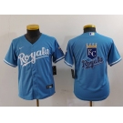 Youth Kansas City Royals Blank Light Blue Cool Base Stitched Jerseys