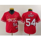 Youth St Louis Cardinals #54 Sonny Gray Red 2024 City Connect Limited Stitched Baseball Jersey