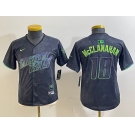 Youth Tampa Bay Rays #18 Shane McClanahan Charcoal 2024 City Connect Limited Stitched Jersey