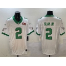 Men's Philadelphia Eagles #2 Darius Slay Jr. White 2025 Super Bowl LIX Patch F.U.S.E. Vapor Untouchable Limited Stitched Football Jersey