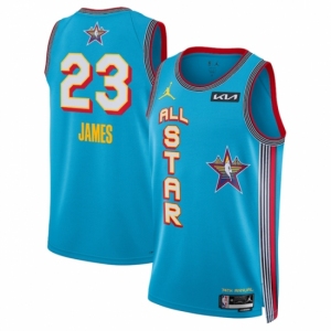 Men 2025 All Star  #23 LeBron James Light Blue Stitched Basketball Jersey
