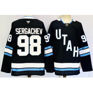 Men's Utah Hockey Club #98 Mikhail Sergachev Navy 2024-25 Stitched Jersey