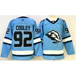 Men's Utah Mammoth #92 Logan Cooley Blue Stitched Jersey