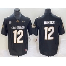Men's Colorado Buffaloes #12 Travis Hunter Black 2023 F.U.S.E. Stitched Football Jersey