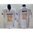 Men's Colorado Buffaloes #12 Travis Hunter White 2023 F.U.S.E. Stitched Football Jersey