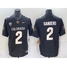 Men's Colorado Buffaloes #2 Shedeur Sanders Black 2023 F.U.S.E. Stitched Football Jersey