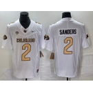 Men's Colorado Buffaloes #2 Shedeur Sanders White 2023 F.U.S.E. Stitched Football Jersey