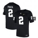 Men's Vanderbilt Commodores #2 Diego Pavia Black Game Football Jersey
