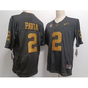 Men's Vanderbilt Commodores #2 Diego Pavia Black Gold FUSE College Football Jersey