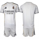 Men's Real Madrid Blank 25-26 White Home Soccer Jersey Suit
