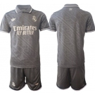 Men's Real Madrid Custom 24-25 Gray Third Soccer Jersey Suit