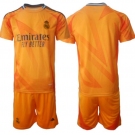 Men's Real Madrid Custom 24-25 Orange Away Soccer Jersey Suit
