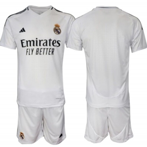 Men's Real Madrid Custom 24-25 White Home Soccer Jersey Suit