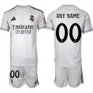 Men's Real Madrid Custom 25-26 White Home Soccer Jersey Suit