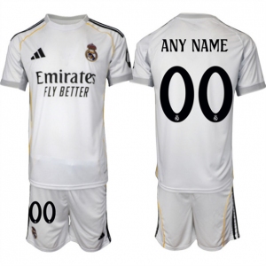 Men's Real Madrid Custom 25-26 White Home Soccer Jersey Suit
